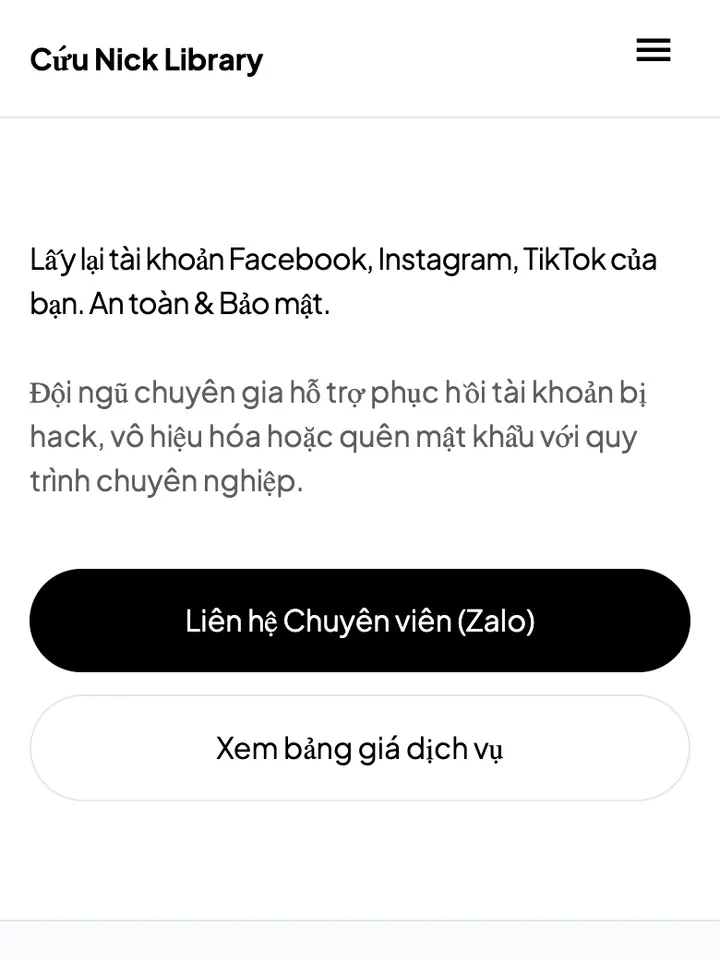 Giao diện điện thoại mô phỏng tài khoản Instagram được phục hồi sau khi bị hack